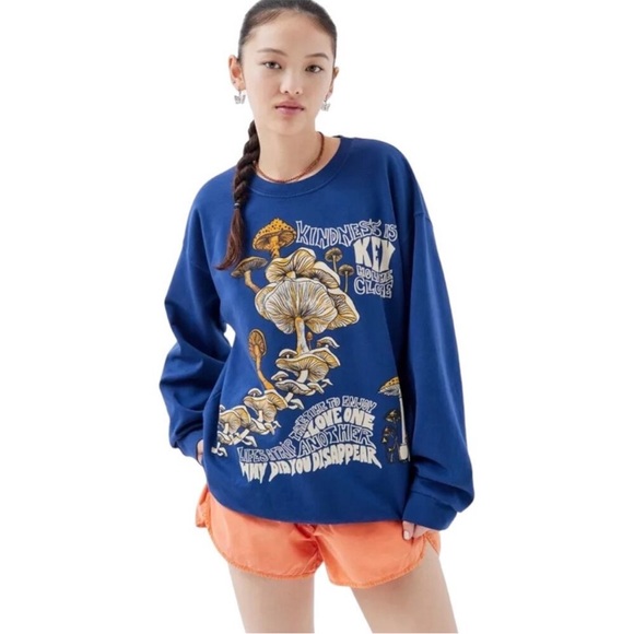 Urban Outfitters Sweaters - Urban Outfitters Project Social T Mushroom Pattern Crewneck Sweater - Size L/XL